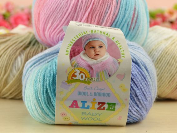 Пряжа Алізе Бебі Вул Батик Alize Baby Wool Batik дитяча нитка