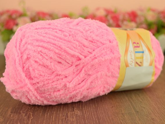 Baby Softy Alize пряжа 191 рожевий неон