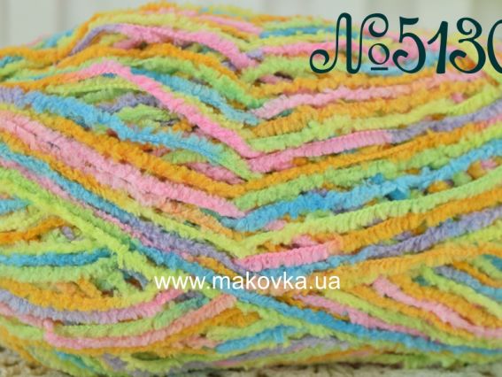 Baby Softy Alize МЕЛАНЖ пряжа 51307 салатово-розово-желто-синий