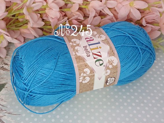 Bella Alize 100 грам однотонна пряжа 245 бірюзовий темний 