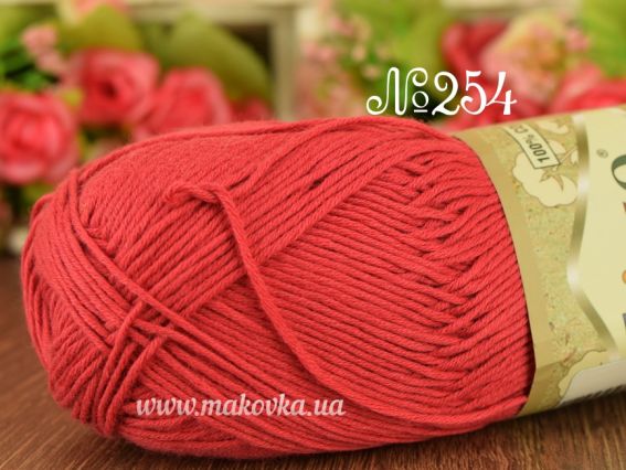 Bella Alize однотонна пряжа 254 св. красный