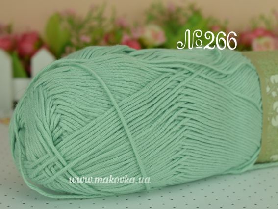 Bella Alize 100 грам однотонна пряжа 266 зелена м-ята