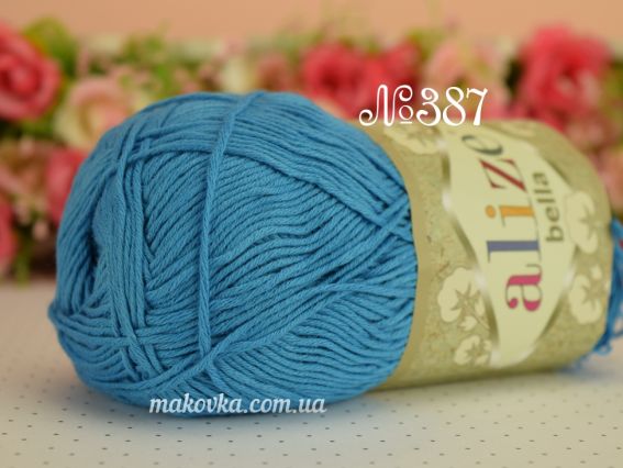 Bella Alize однотонна пряжа 387 синий Сочи