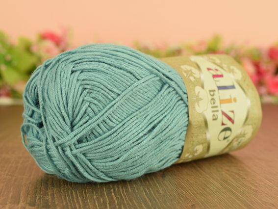 Bella Alize 100 грам однотонна пряжа 462 лазурный