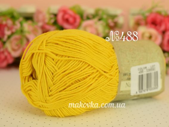Bella Alize 100 грам однотонна пряжа 488 жовтий