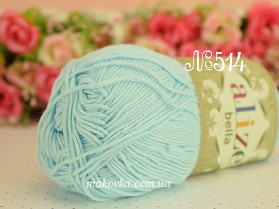 Bella Alize 100 грам однотонна пряжа 514 зимове небо