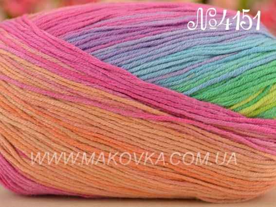 4151 зеленый, салат., розовый, сирень, оранж