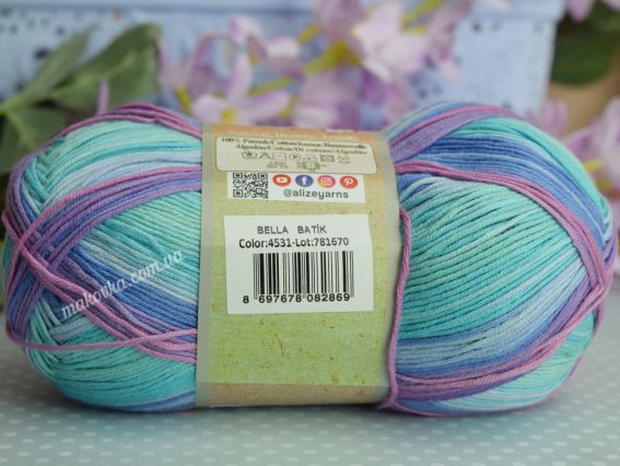 4531 бірюза-бузок-рожевий