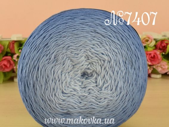 Bella OMBRE Alize пряжа 7407 блакитний