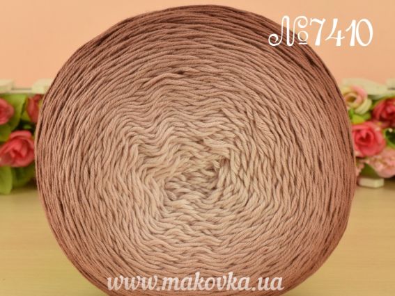 Bella OMBRE Alize пряжа 7410 кавовий