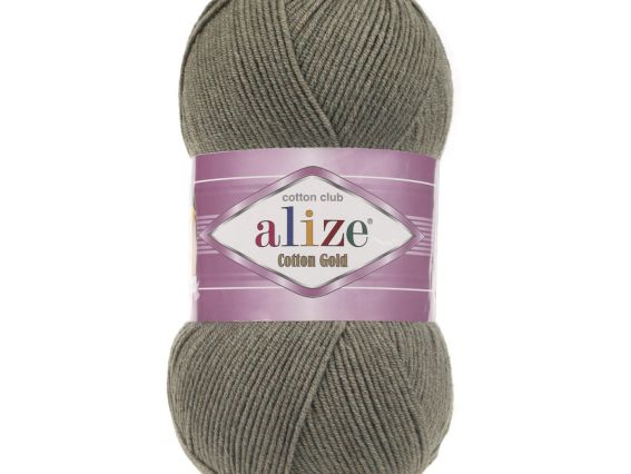 Cotton gold Alize пряжа 270 хаки меланж