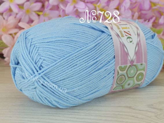 Cotton gold Alize пряжа 728 блакитний