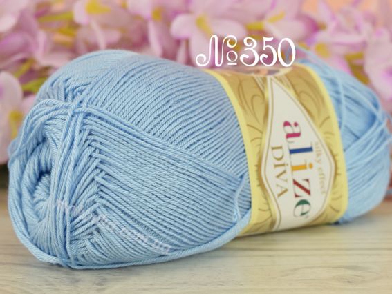 DIVA Alize пряжа 350 блакитний