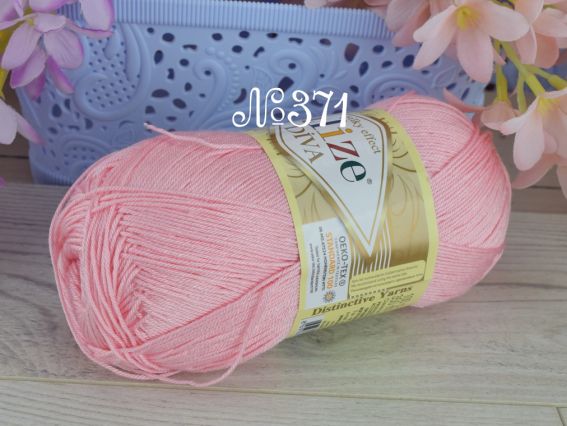 DIVA Alize пряжа 371 рожевий