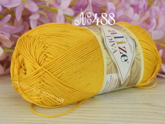 DIVA Alize пряжа 488 гірчічно-жовтий