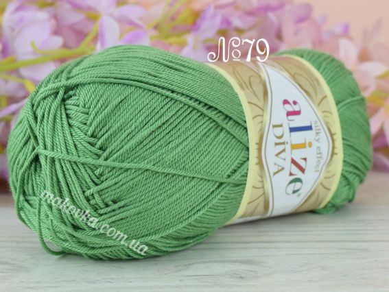 DIVA Alize пряжа 79 зелений (камуфляж)