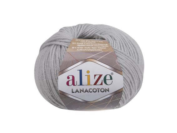 Lanacoton Alize пряжа 420 облачно-серый