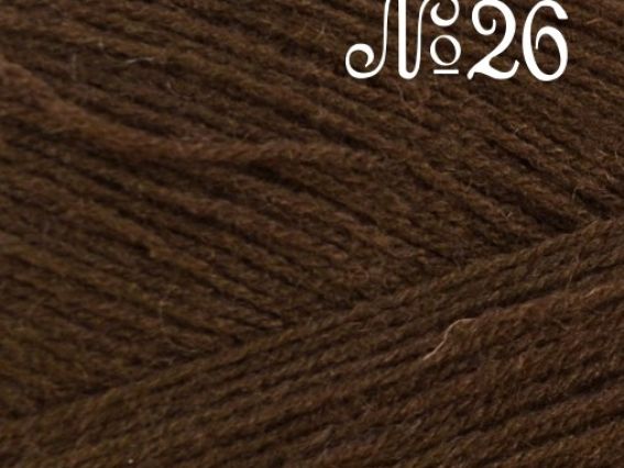 Lanagold 800 Alize пряжа 26 темно-коричневий