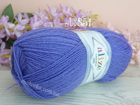 Lanagold 800 Alize пряжа 851 барвинок