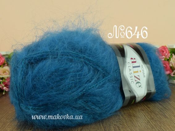 Mohair Classic ALIZE мохер Класік Алізе пряжа 646 т.-бирюзовый