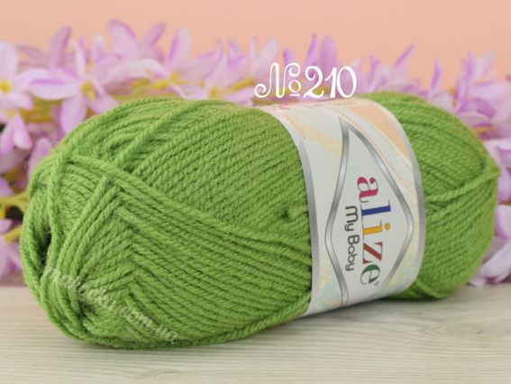 My Baby Alize пряжа 210 зелений