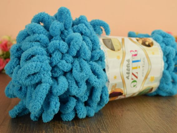 Puffy Alize пряжа 16 темна бірюза