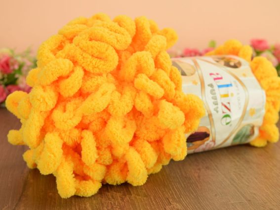 Puffy Alize пряжа 216 жовтий