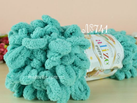 Puffy Alize пряжа 741 м-ята ( св.зелений)