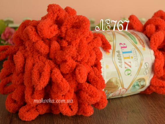 Puffy Alize пряжа 767 св.червоний