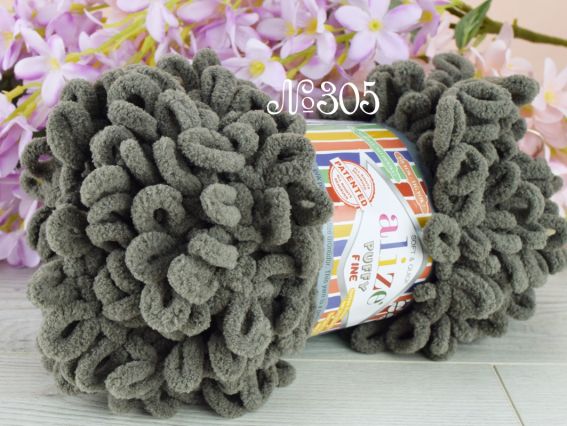 PUFFY Fine Alize пряжа 305 сіро-бежевий