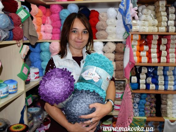 Пряжа для вязания руками Alize Puffy Fine OMBRE batik (Пафи файн омбре батик Ализ)