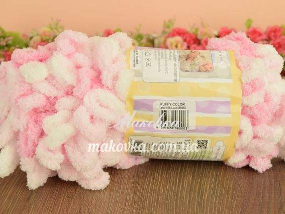 5863 біло-рожевий меланж