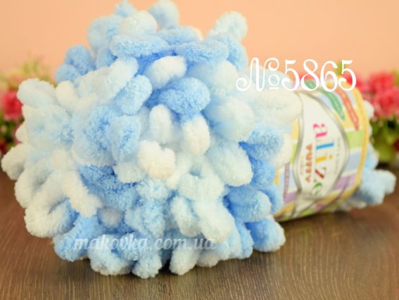 5865 біло-блакитний меланж