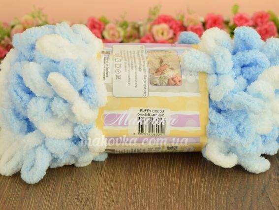 5865 біло-блакитний меланж