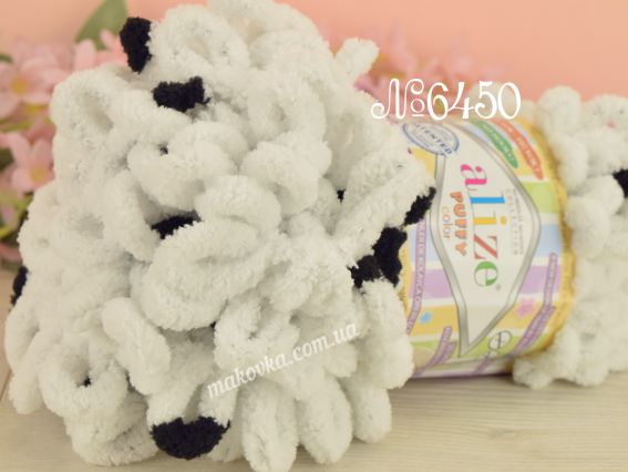 6450 білий з чорними цятками