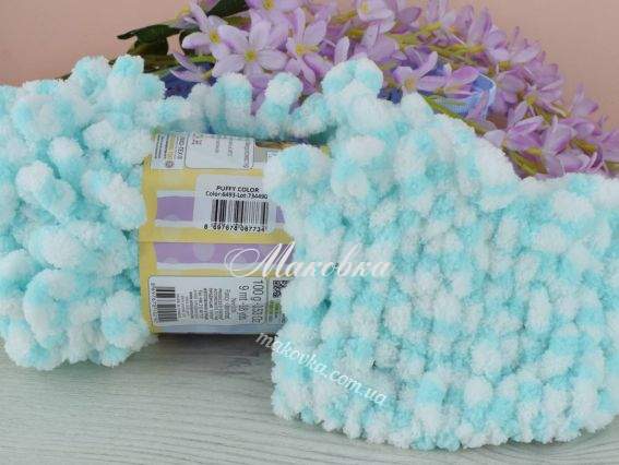 6493 м'ятно-білий цятки