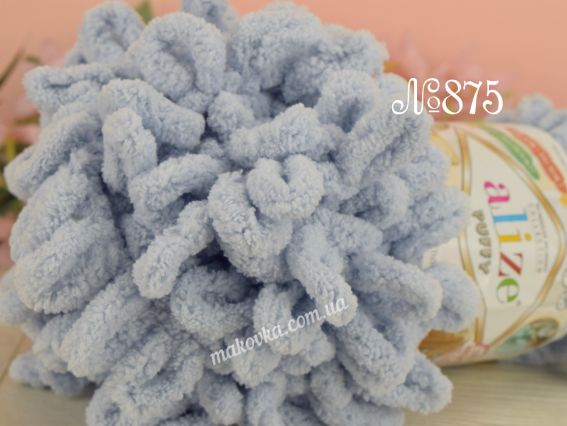 Puffy Alize пряжа 875 блідо сіро-блакитний
