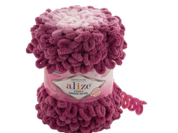 Puffy OMBRE batik Alize пряжа 7426