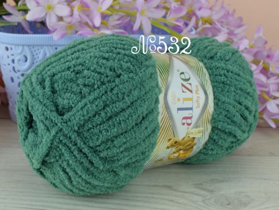 Baby Softy PLUS Alize пряжа 532 пастельний зелений