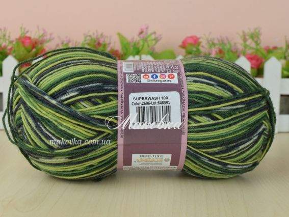 2696 зелений-салатовий-сірий 