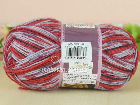 7132 сірий-червоний-чорний