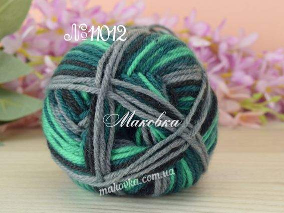 11012 яскравий зелений-чорний-сірий