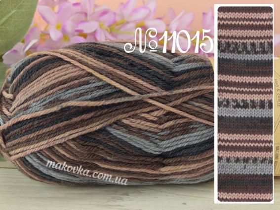 11015 коричневий-сірий-чорний