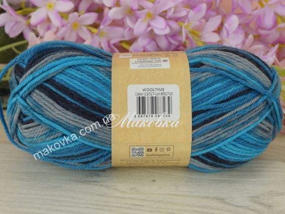 11017 бірюзовий-сірий-чорний