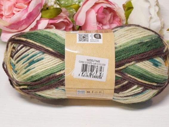 11021 зелений-коричневі-молочний