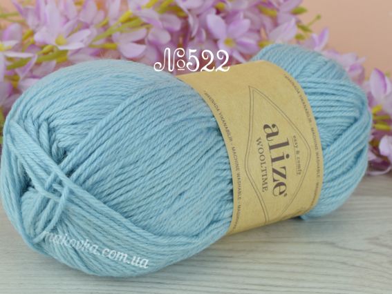 WOOLTIME Alize пряжа 522 світлий бірюзовий