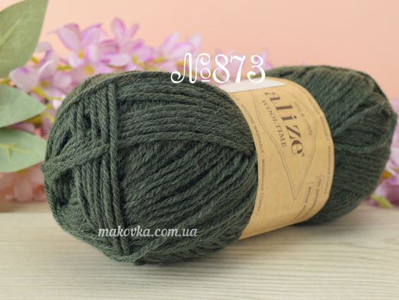 WOOLTIME Alize пряжа 873 темний зелений
