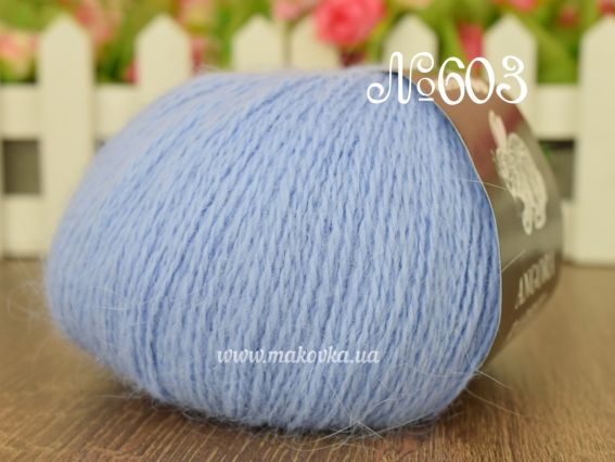 Angora Rabbit Andriano пряжа з пухом кролика 603 голубой