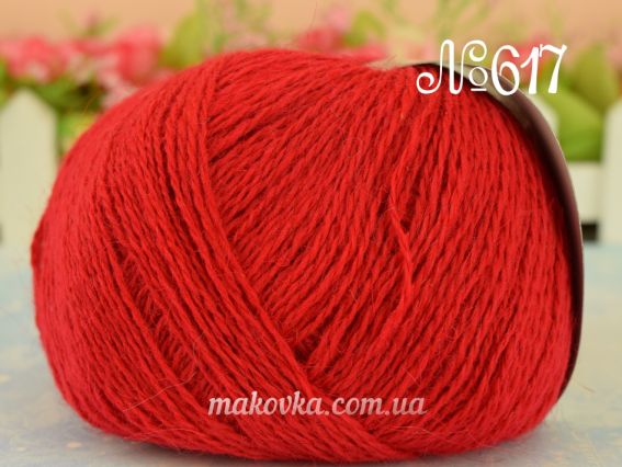 Angora Rabbit Andriano пряжа з пухом кролика 617 красный