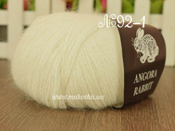 Angora Rabbit Andriano пряжа з пухом кролика 92-1 белый